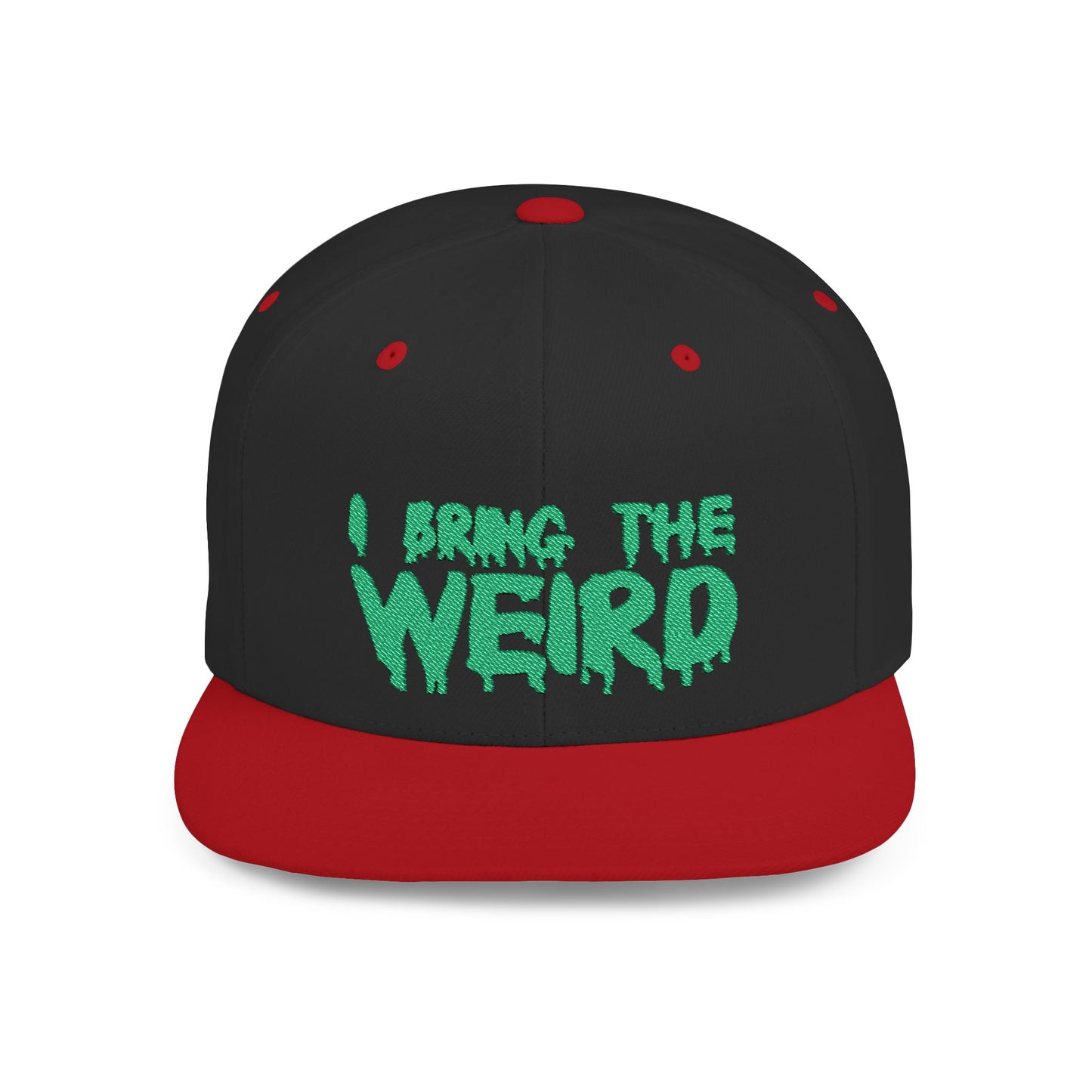 I BRING THE WEIRD Classic Flat Bill Trucker Cap - Green