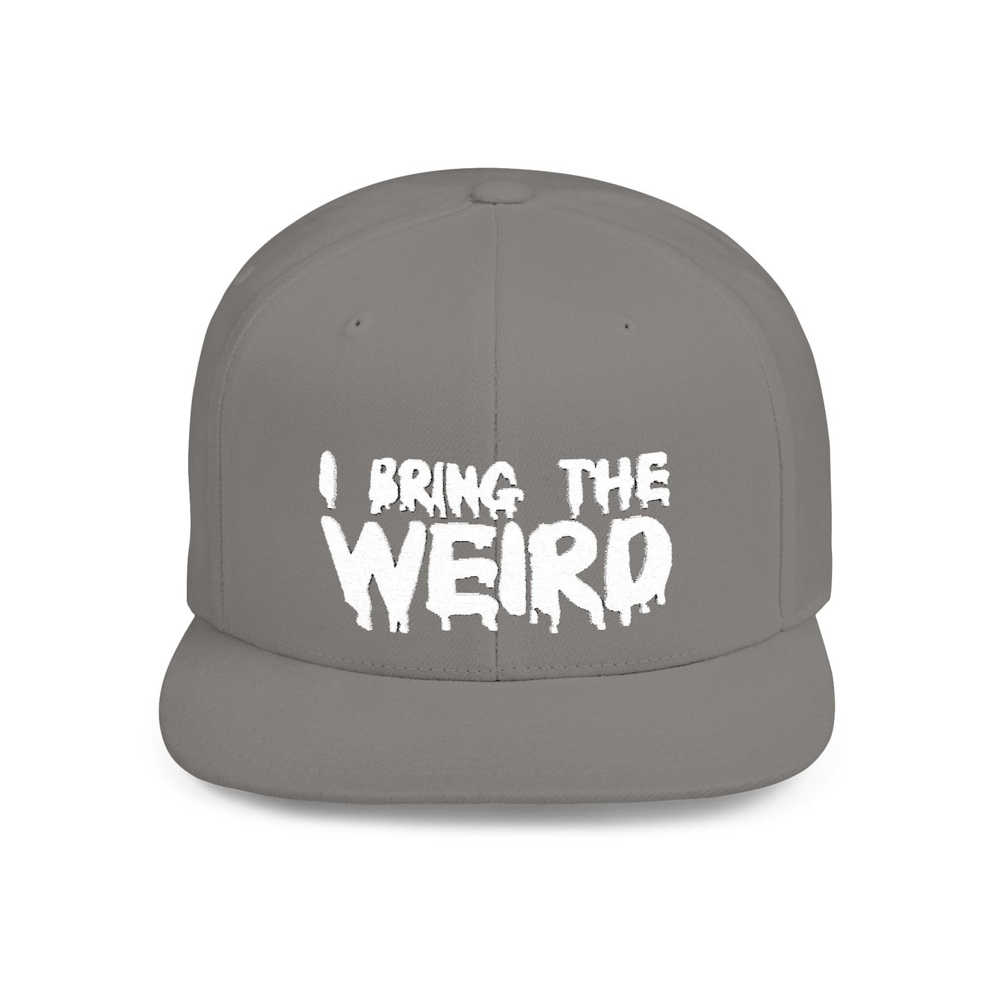 I BRING THE WEIRD Classic Flat Bill Trucker Cap - White