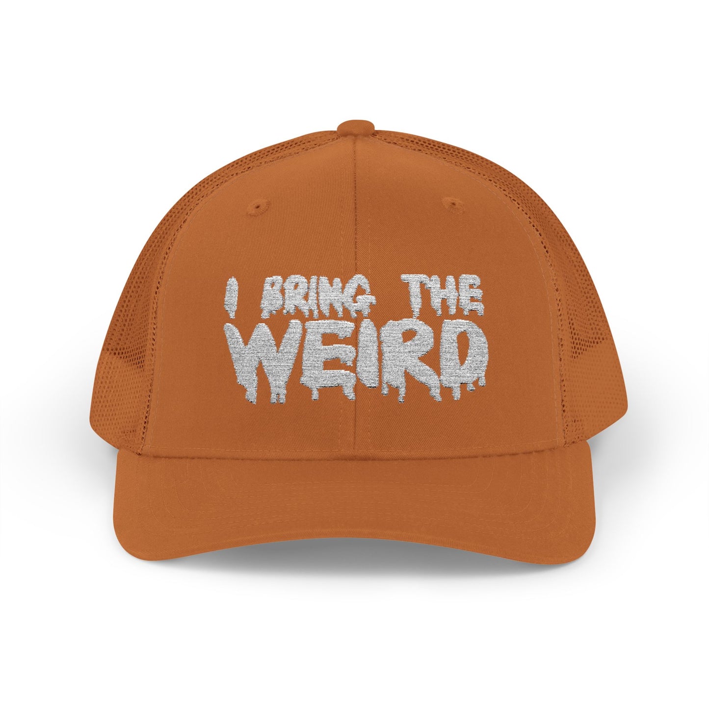 I BRING THE WEIRD Snapback Trucker Cap - Silver
