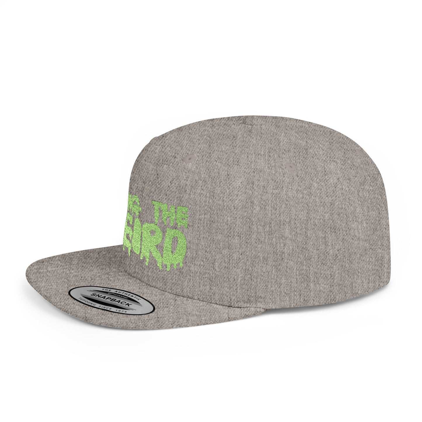I BRING THE WEIRD Classic Flat Bill Trucker Cap - Neon Green