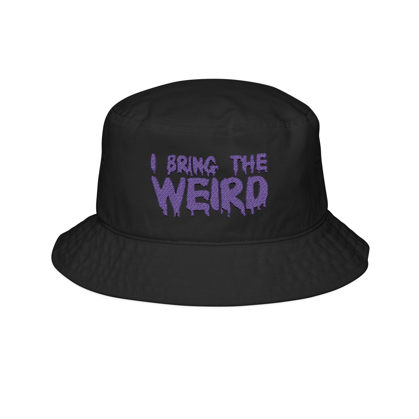 Embroidered Bucket Hat - Purple