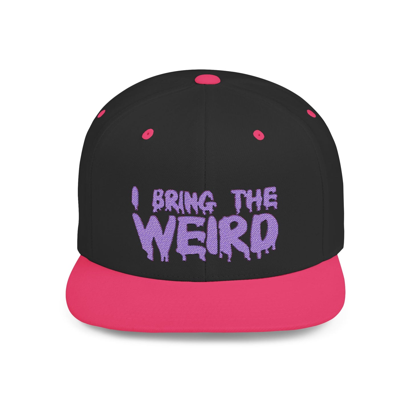 I BRING THE WEIRD Classic Flat Bill Trucker Cap - Purple