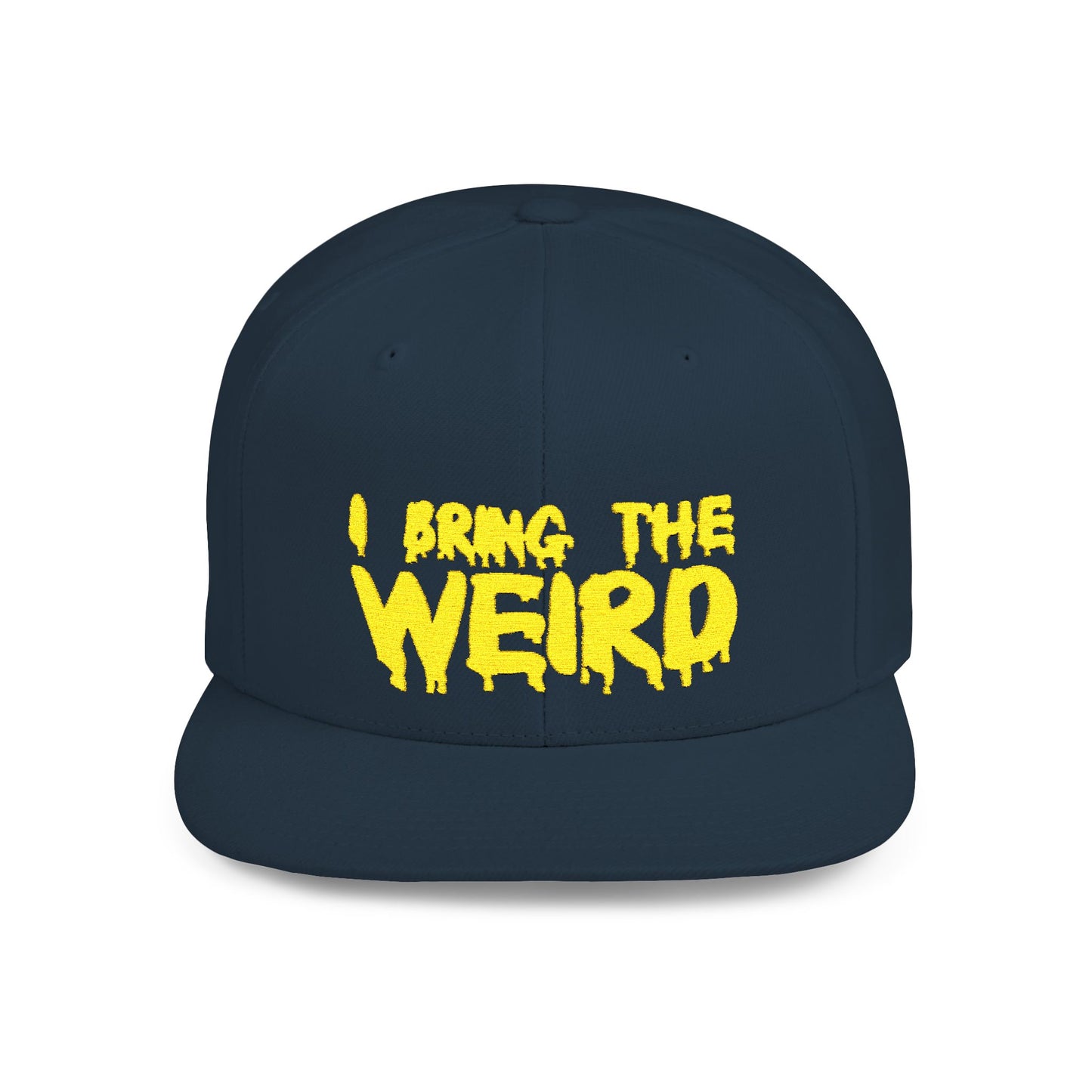 I BRING THE WEIRD Classic Flat Bill Trucker Cap - Yellow