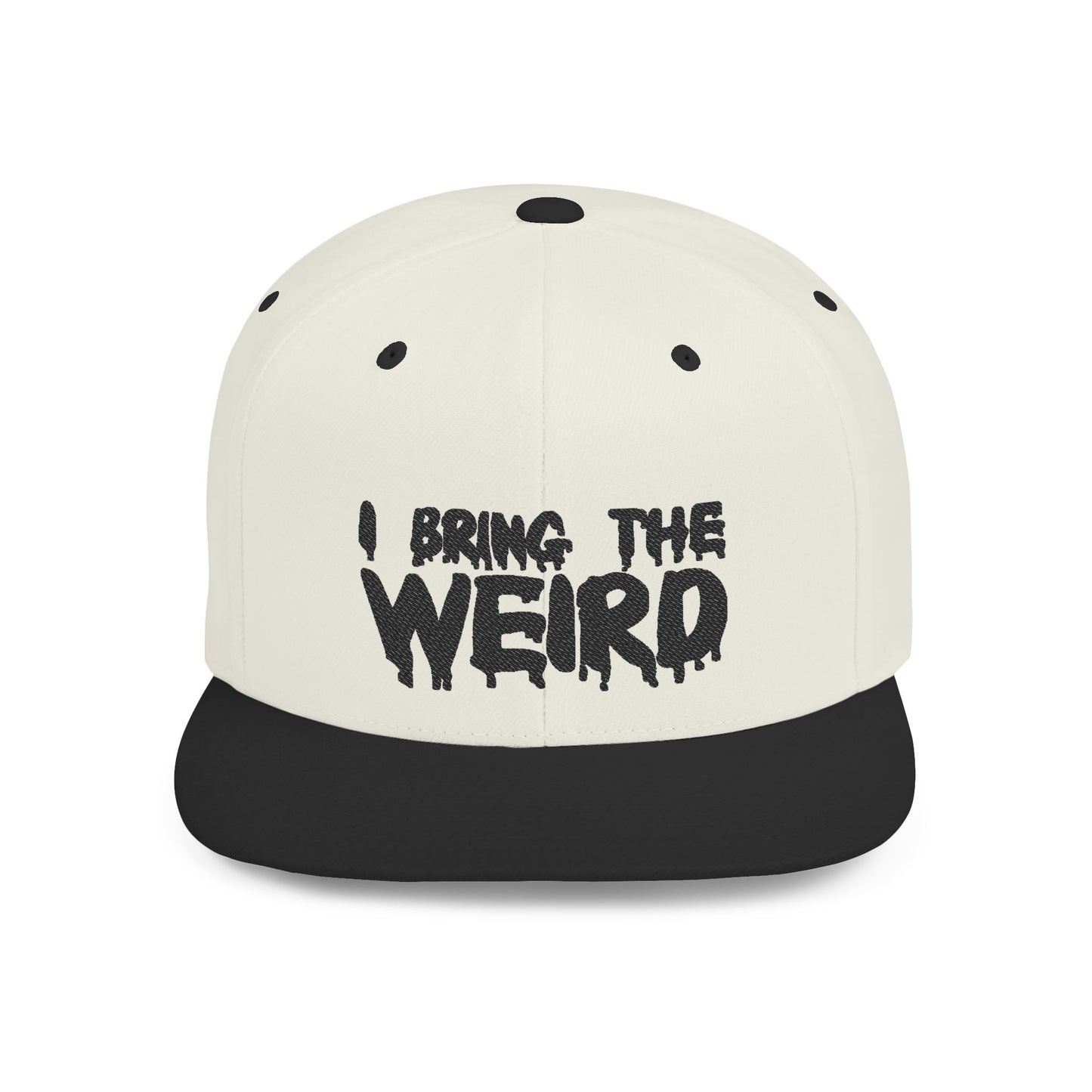 I BRING THE WEIRD Classic Flat Bill Trucker Cap - Black
