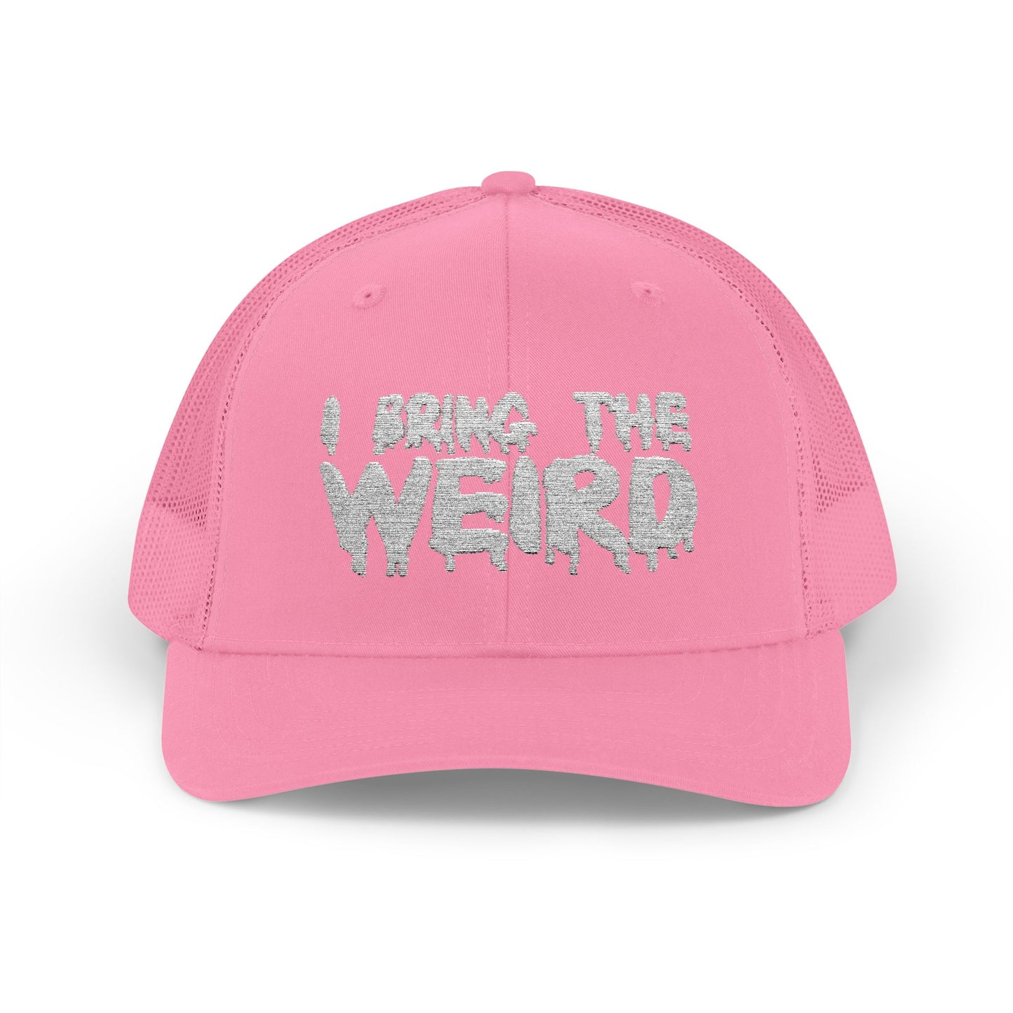 I BRING THE WEIRD Snapback Trucker Cap - Silver