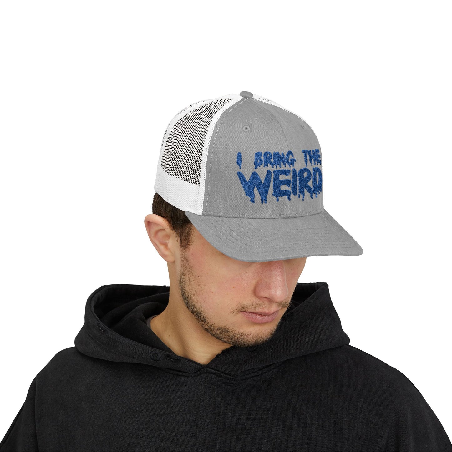 I BRING THE WEIRD Snapback Trucker Cap - Blue