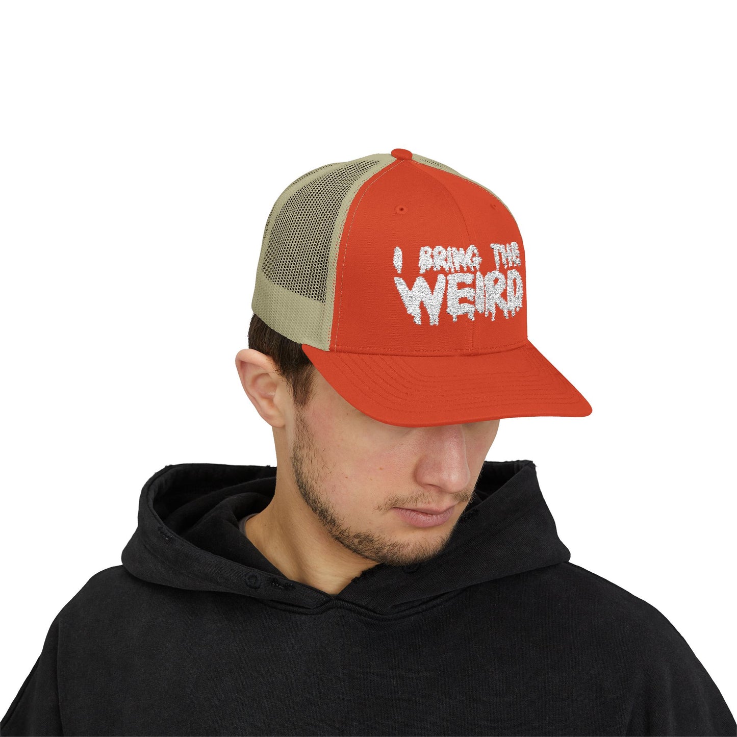 I BRING THE WEIRD Snapback Trucker Cap - Silver