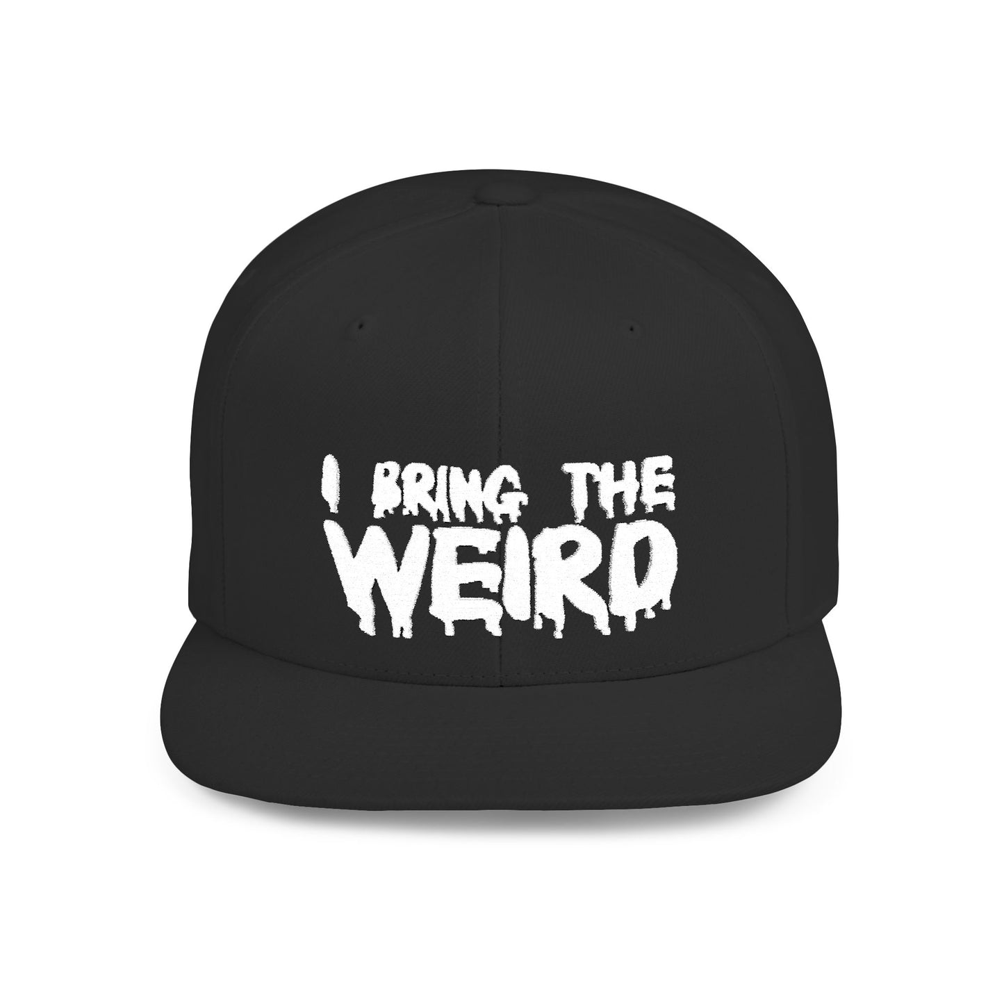 I BRING THE WEIRD Classic Flat Bill Trucker Cap - White