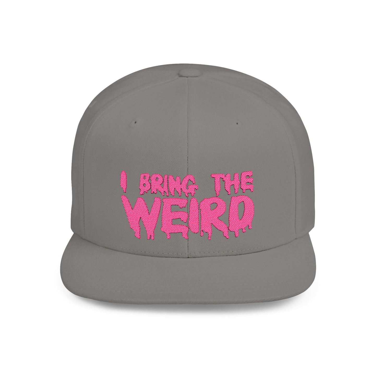 I BRING THE WEIRD Classic Flat Bill Trucker Cap - Pink