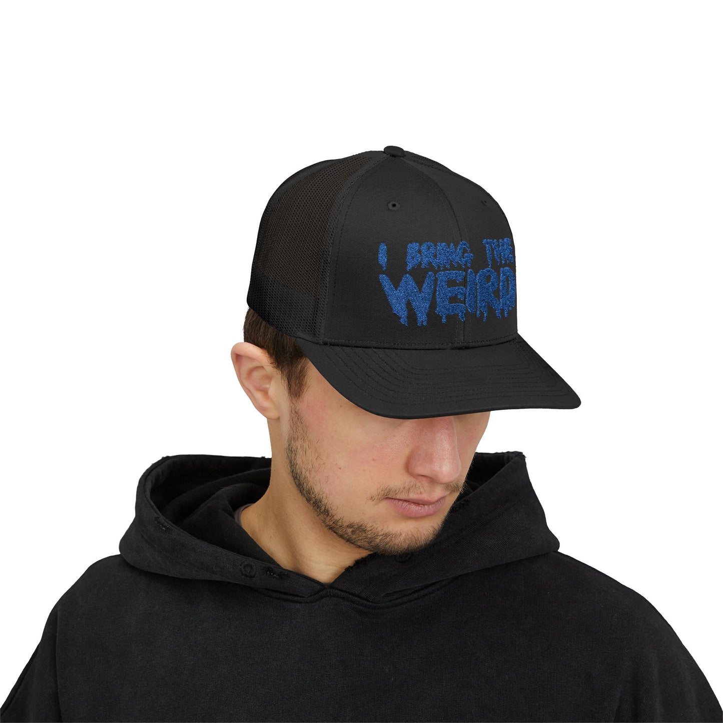I BRING THE WEIRD Snapback Trucker Cap - Blue