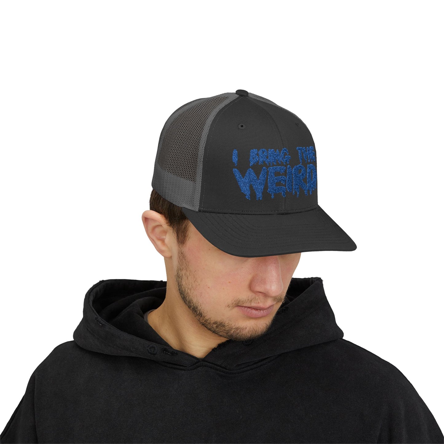 I BRING THE WEIRD Snapback Trucker Cap - Blue