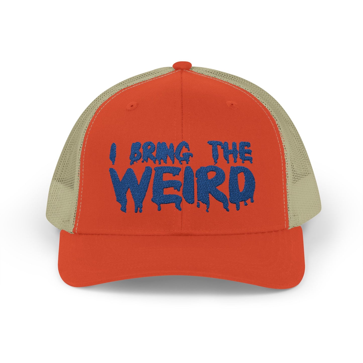 I BRING THE WEIRD Snapback Trucker Cap - Blue