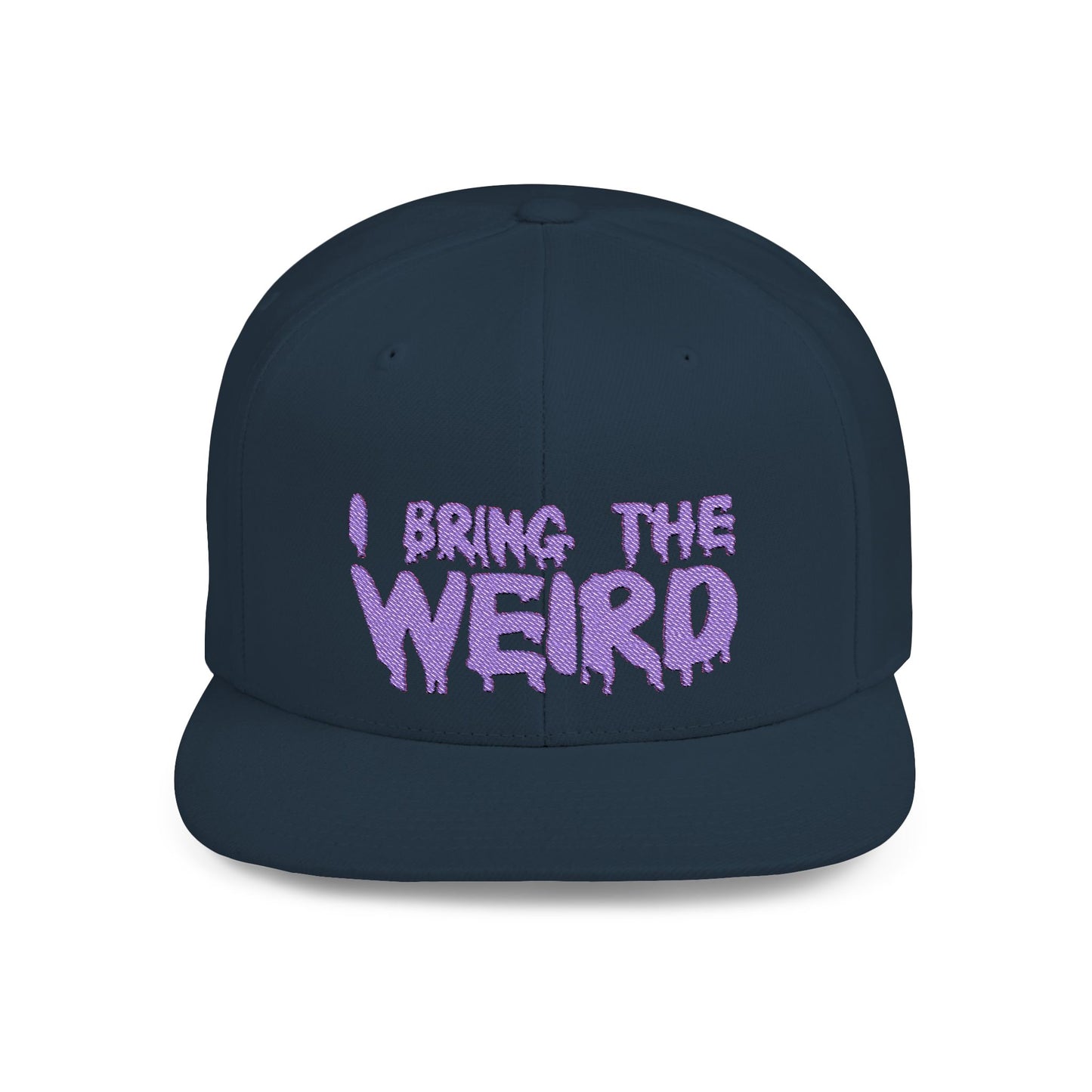 I BRING THE WEIRD Classic Flat Bill Trucker Cap - Purple