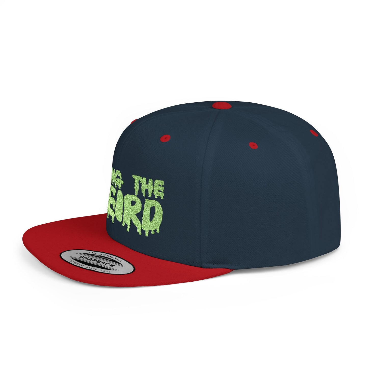 I BRING THE WEIRD Classic Flat Bill Trucker Cap - Neon Green