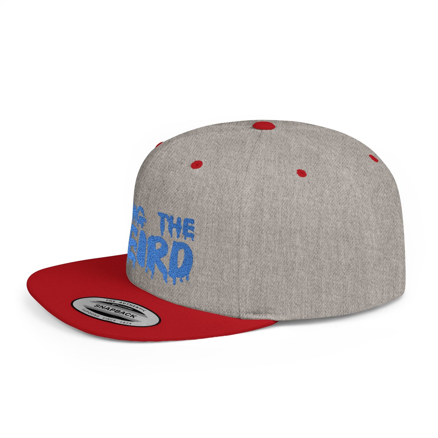 I Bring the Weird Flat Bill Snapback Hat - Blue | Unique Gifts for Quirky Friends, Stylish Headwear for Festivals, Fun Accessory for Parties