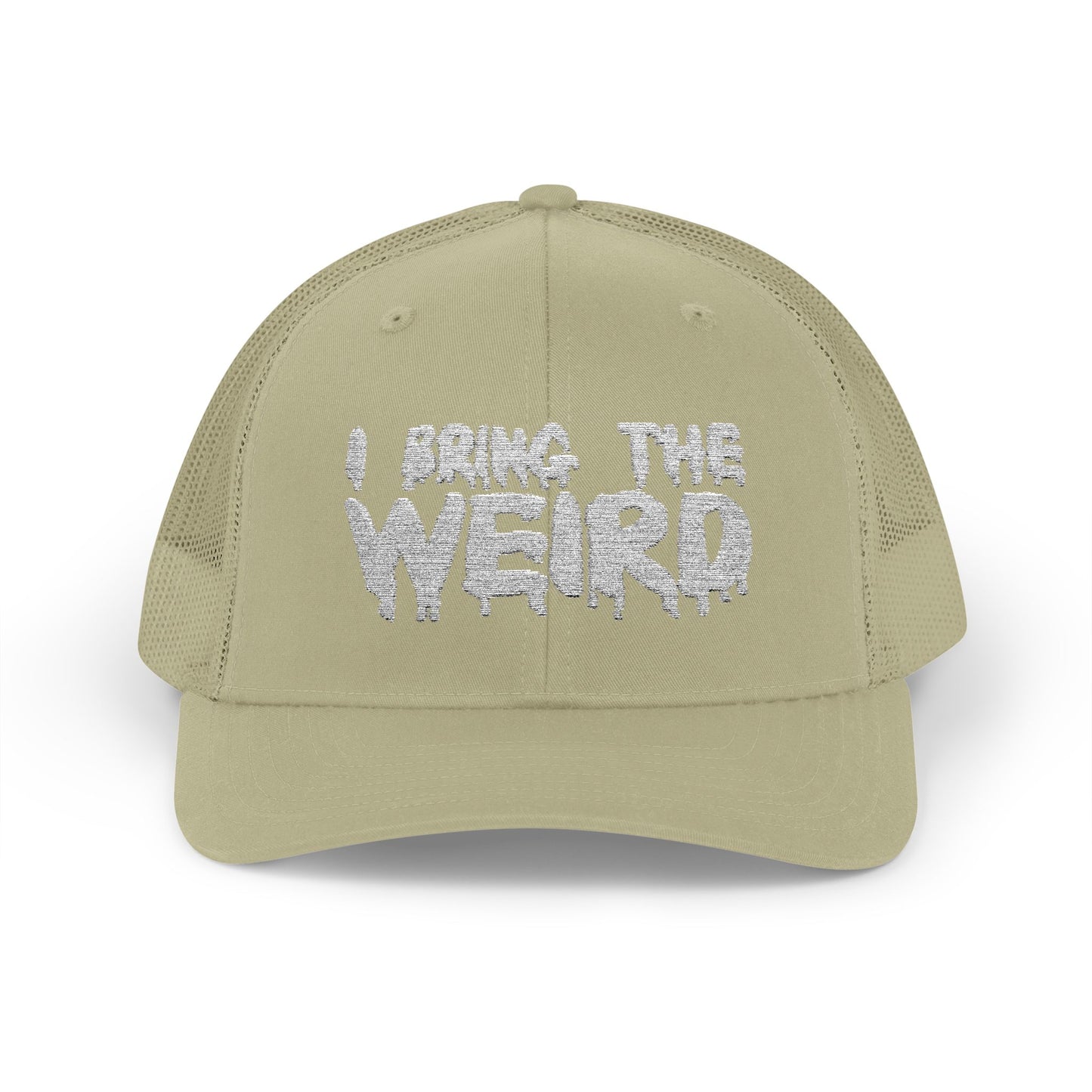 I BRING THE WEIRD Snapback Trucker Cap - Silver