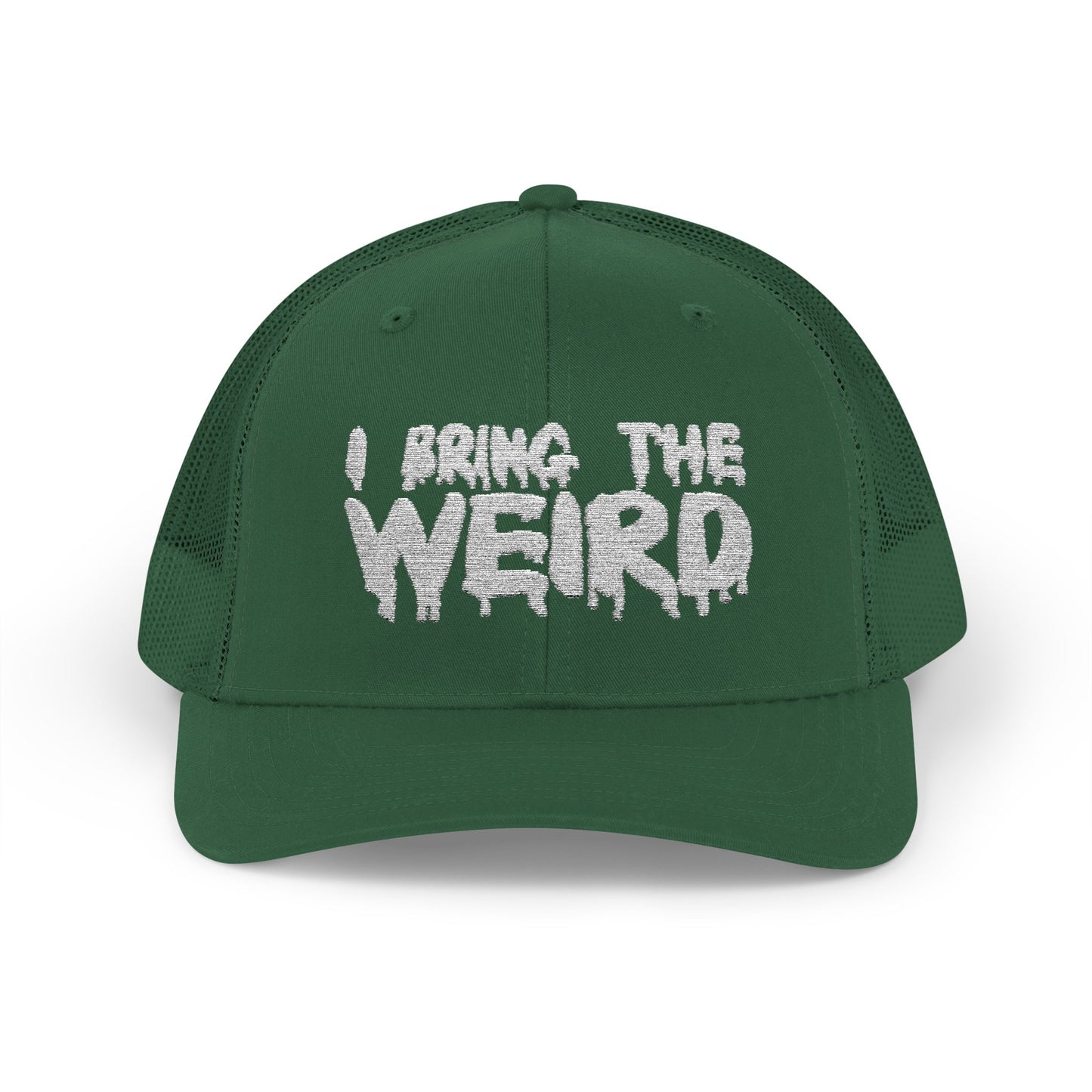 I BRING THE WEIRD Snapback Trucker Cap - Silver
