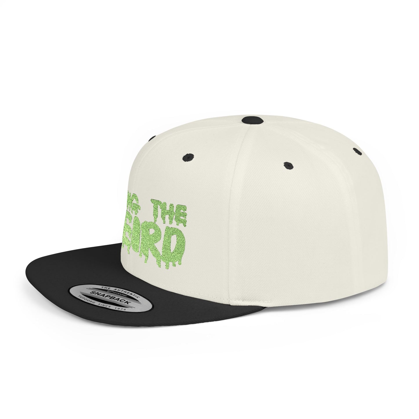 I BRING THE WEIRD Classic Flat Bill Trucker Cap - Neon Green