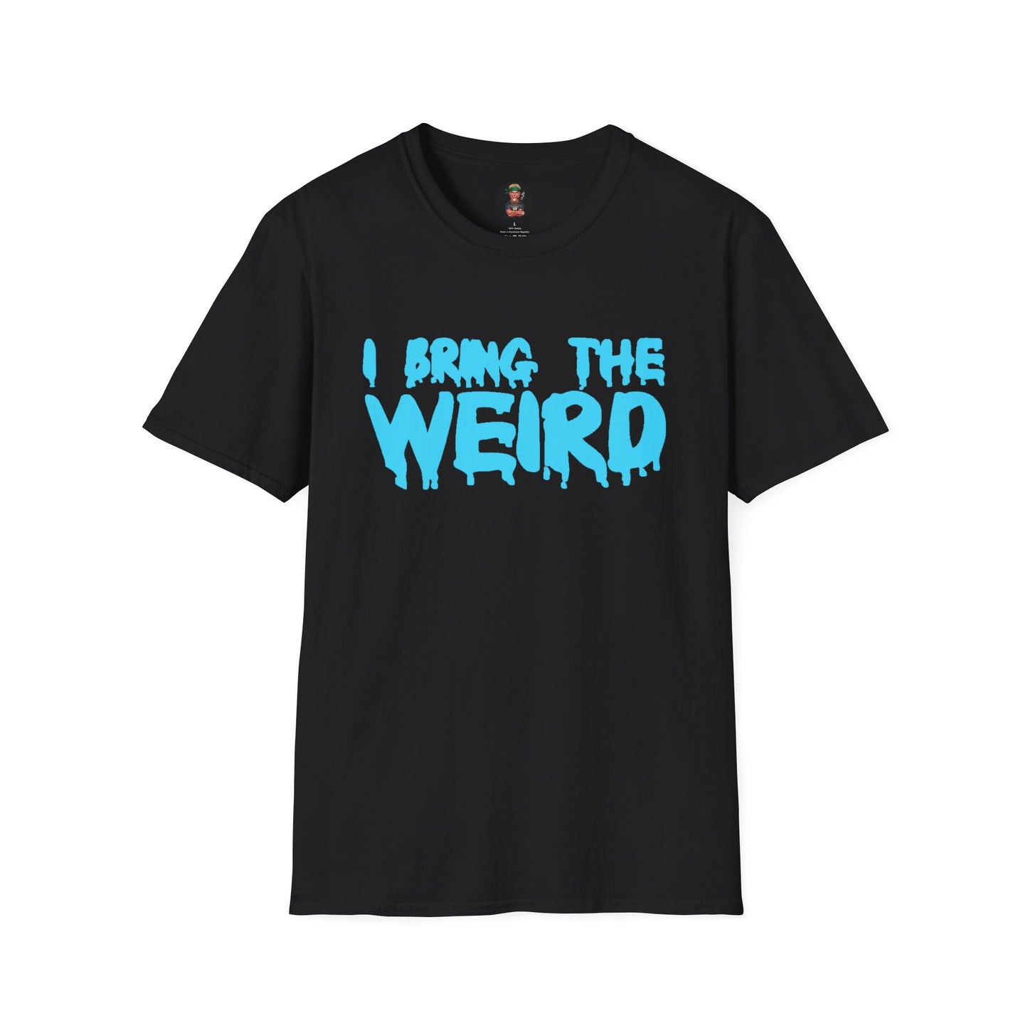 I BRING THE WEIRD T- Shirt - Black/Neon Blue