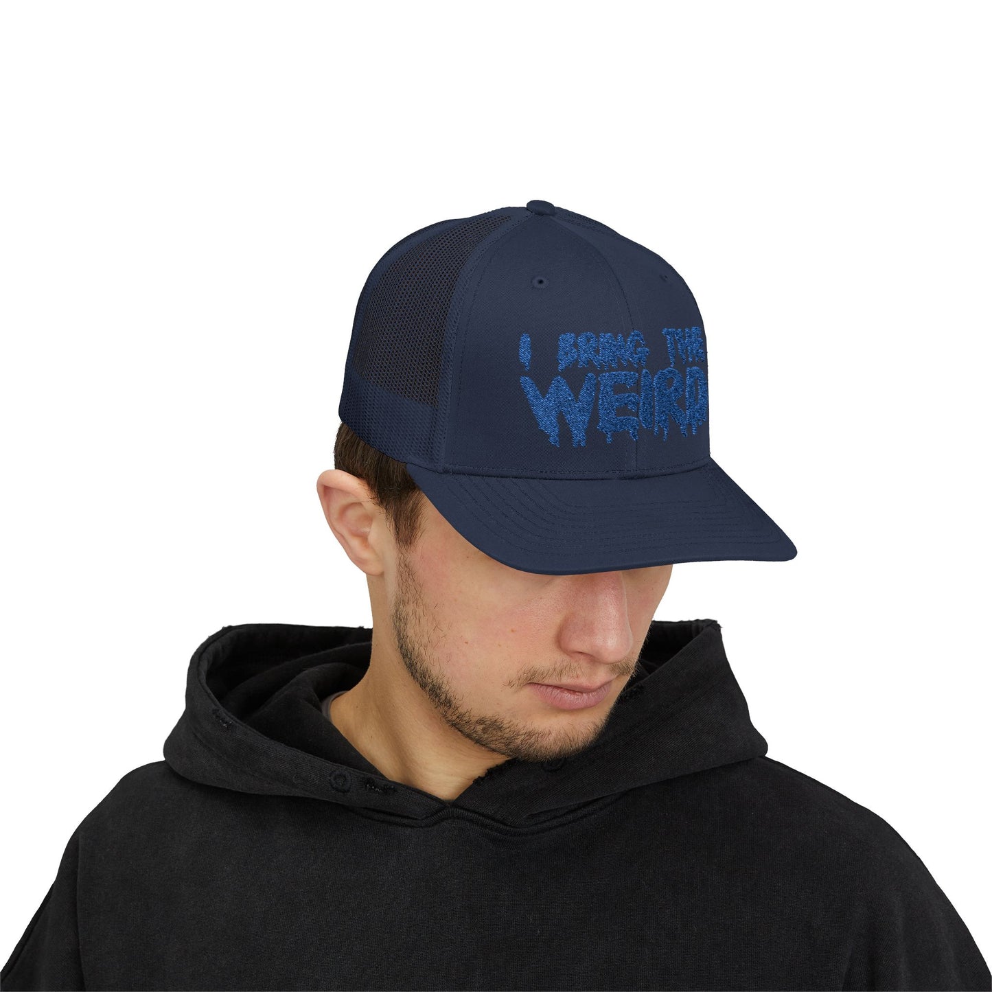 I BRING THE WEIRD Snapback Trucker Cap - Blue