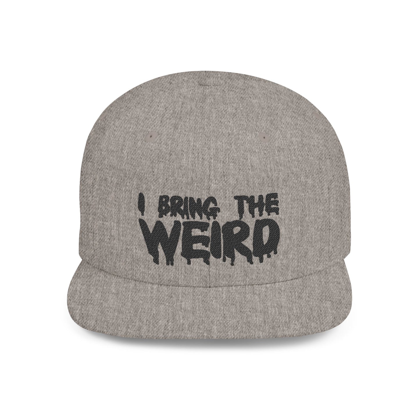 I BRING THE WEIRD Classic Flat Bill Trucker Cap - Black