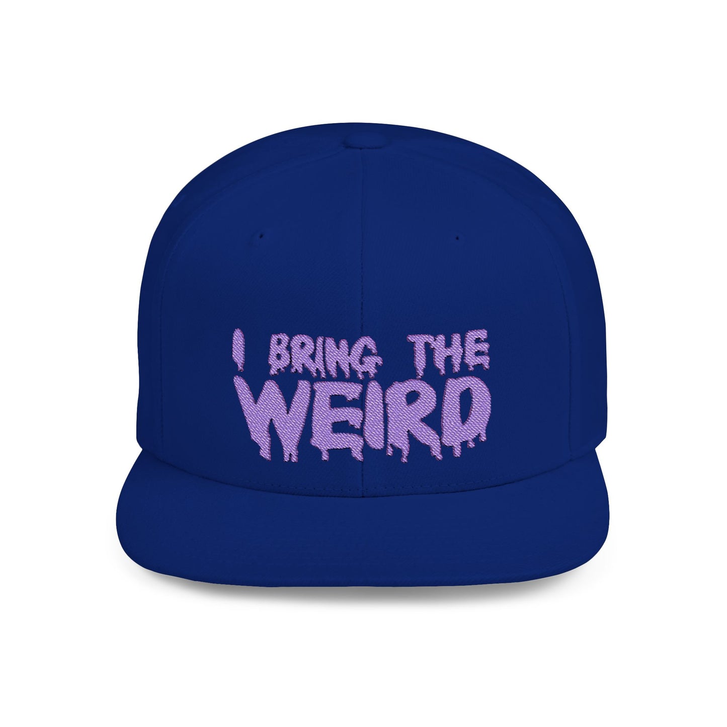 I BRING THE WEIRD Classic Flat Bill Trucker Cap - Purple