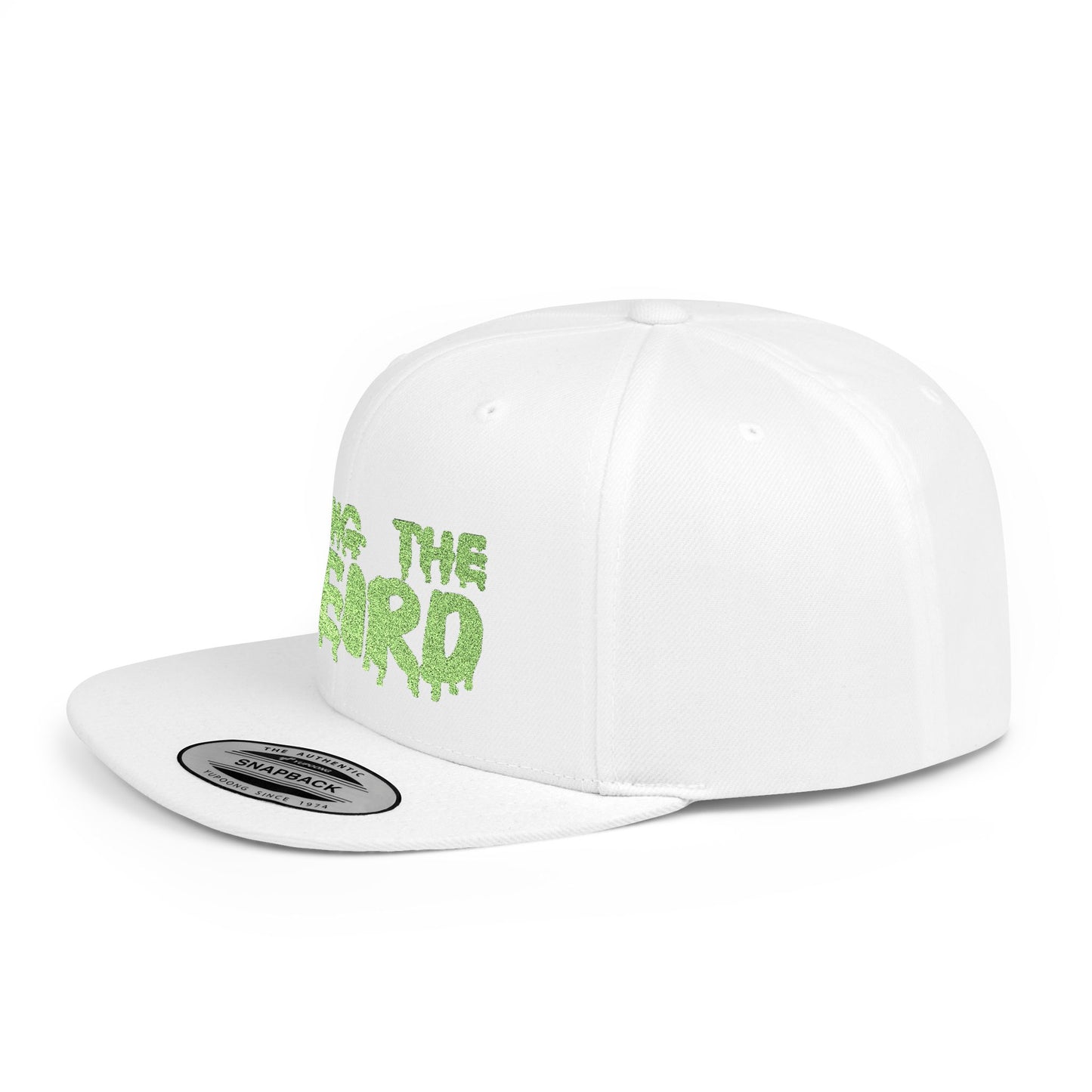 I BRING THE WEIRD Classic Flat Bill Trucker Cap - Neon Green
