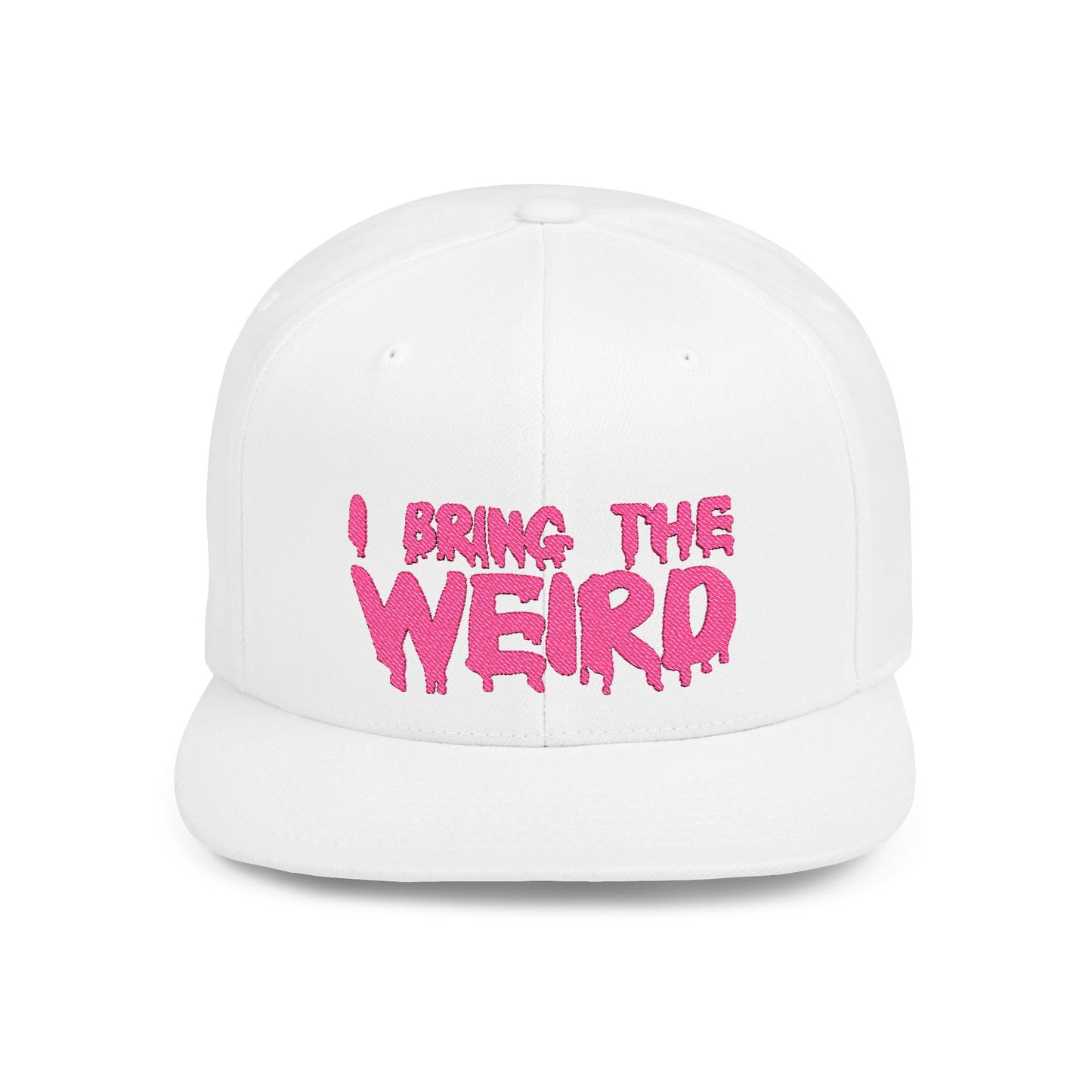 I BRING THE WEIRD Classic Flat Bill Trucker Cap - Pink