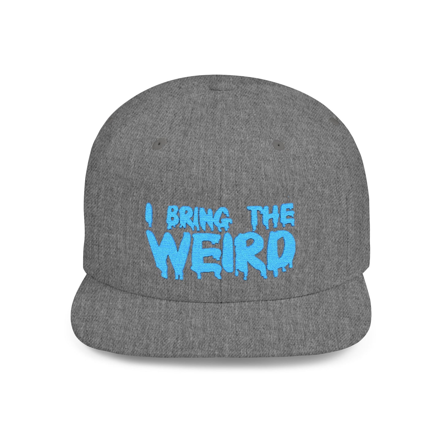 I BRING THE WEIRD Classic Flat Bill Trucker Cap - Teal