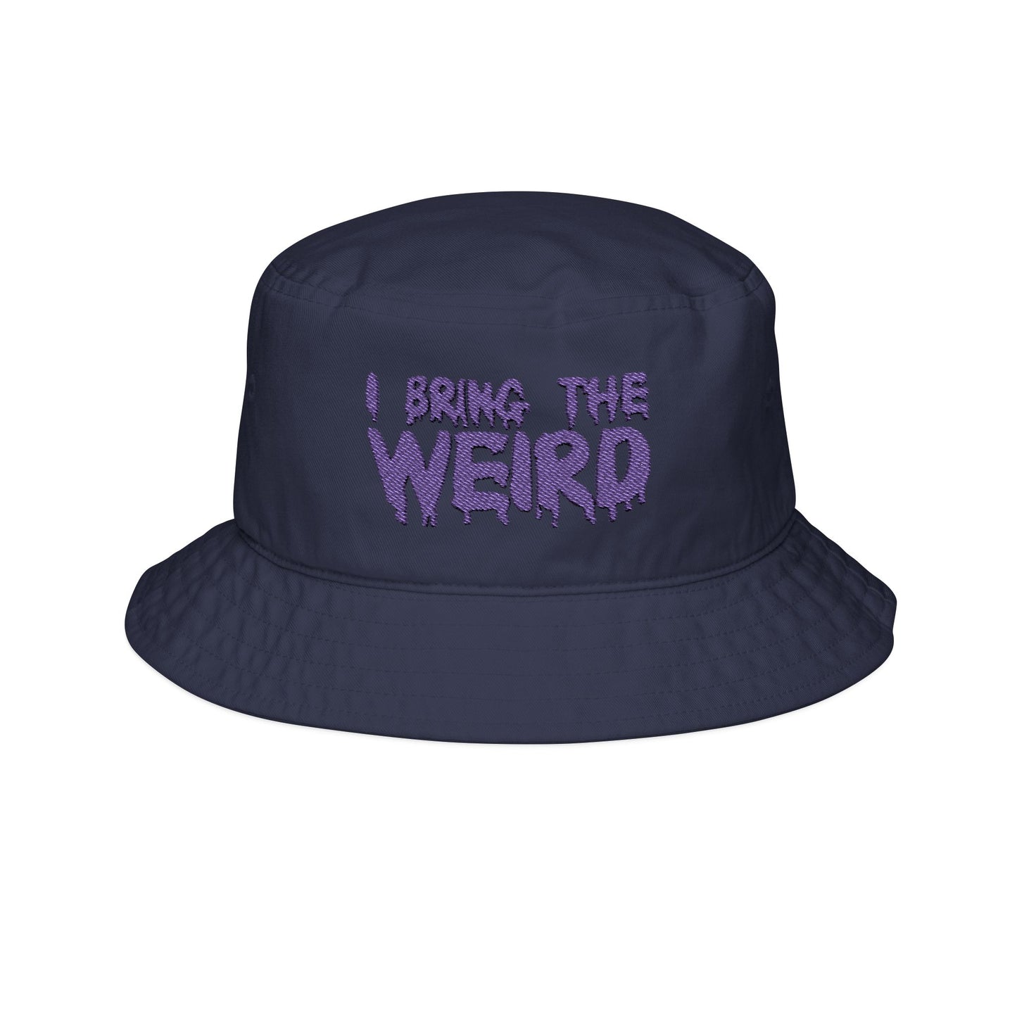 Embroidered Bucket Hat - Purple