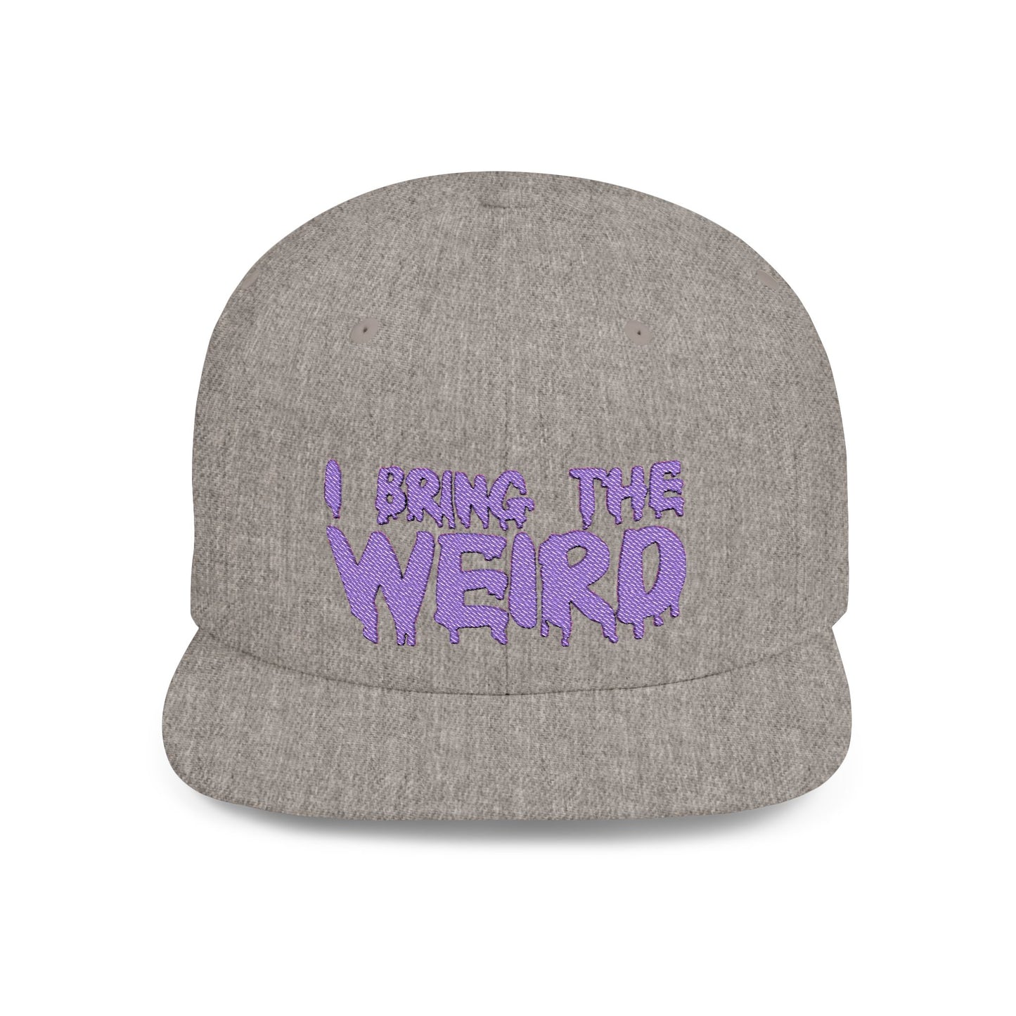 I BRING THE WEIRD Classic Flat Bill Trucker Cap - Purple