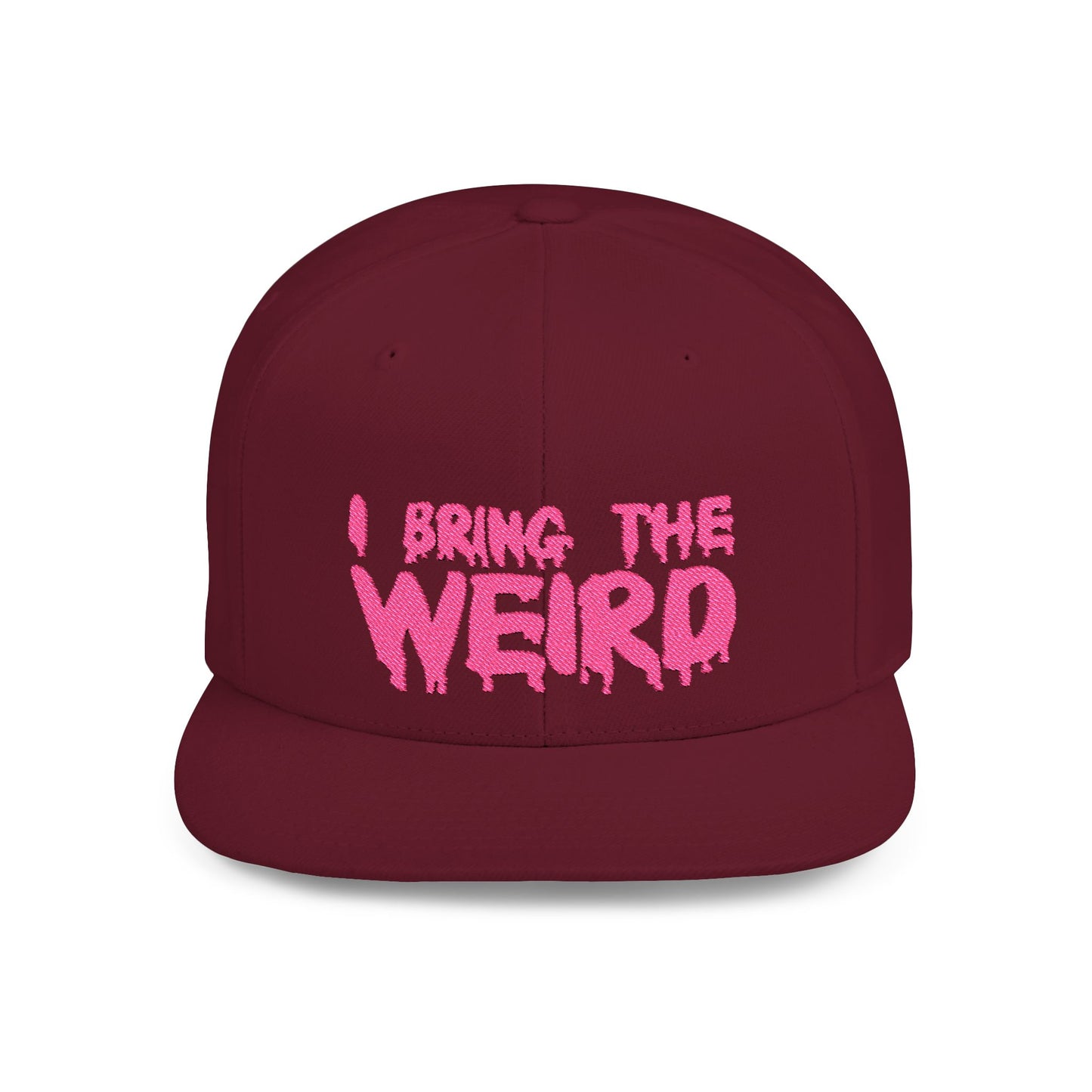 I BRING THE WEIRD Classic Flat Bill Trucker Cap - Pink