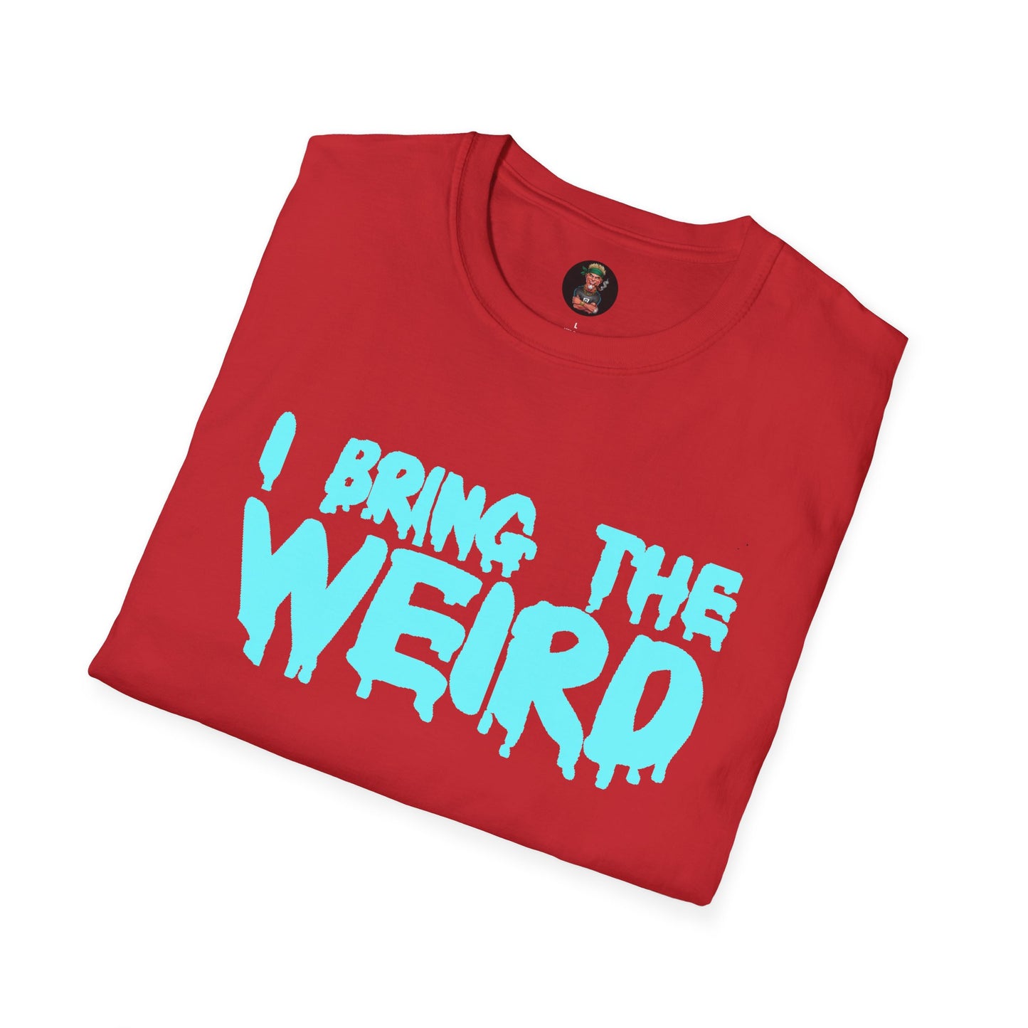 I BRING THE WEIRD T- Shirt - Red/Baby Blue