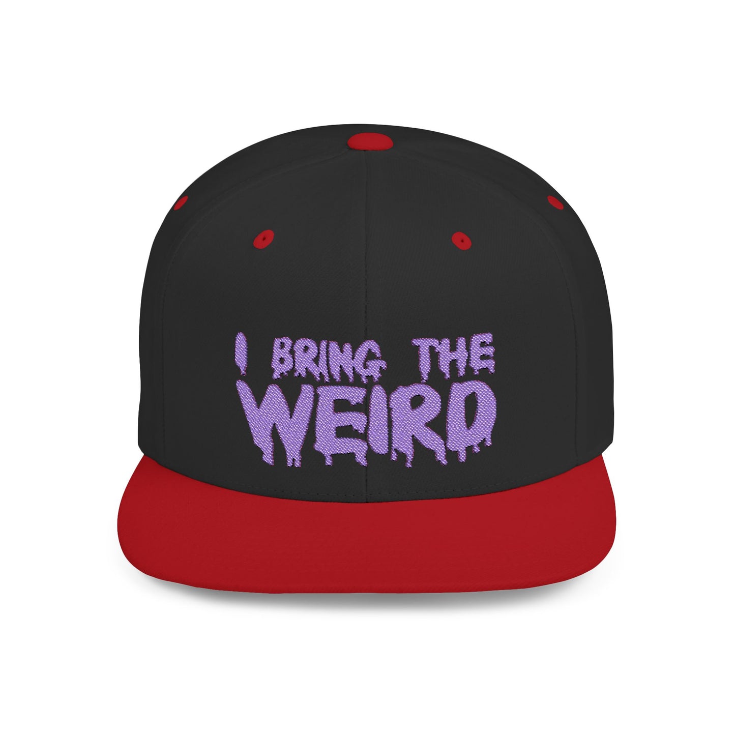 I BRING THE WEIRD Classic Flat Bill Trucker Cap - Purple
