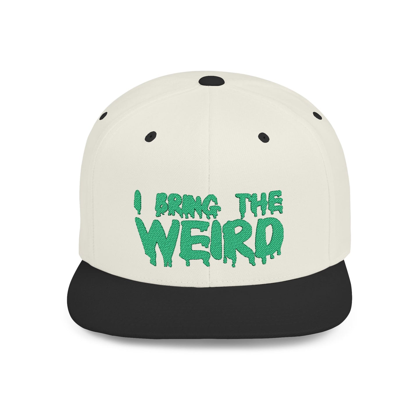 I BRING THE WEIRD Classic Flat Bill Trucker Cap - Green