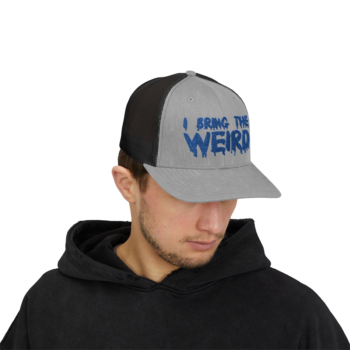 I BRING THE WEIRD Snapback Trucker Cap - Blue