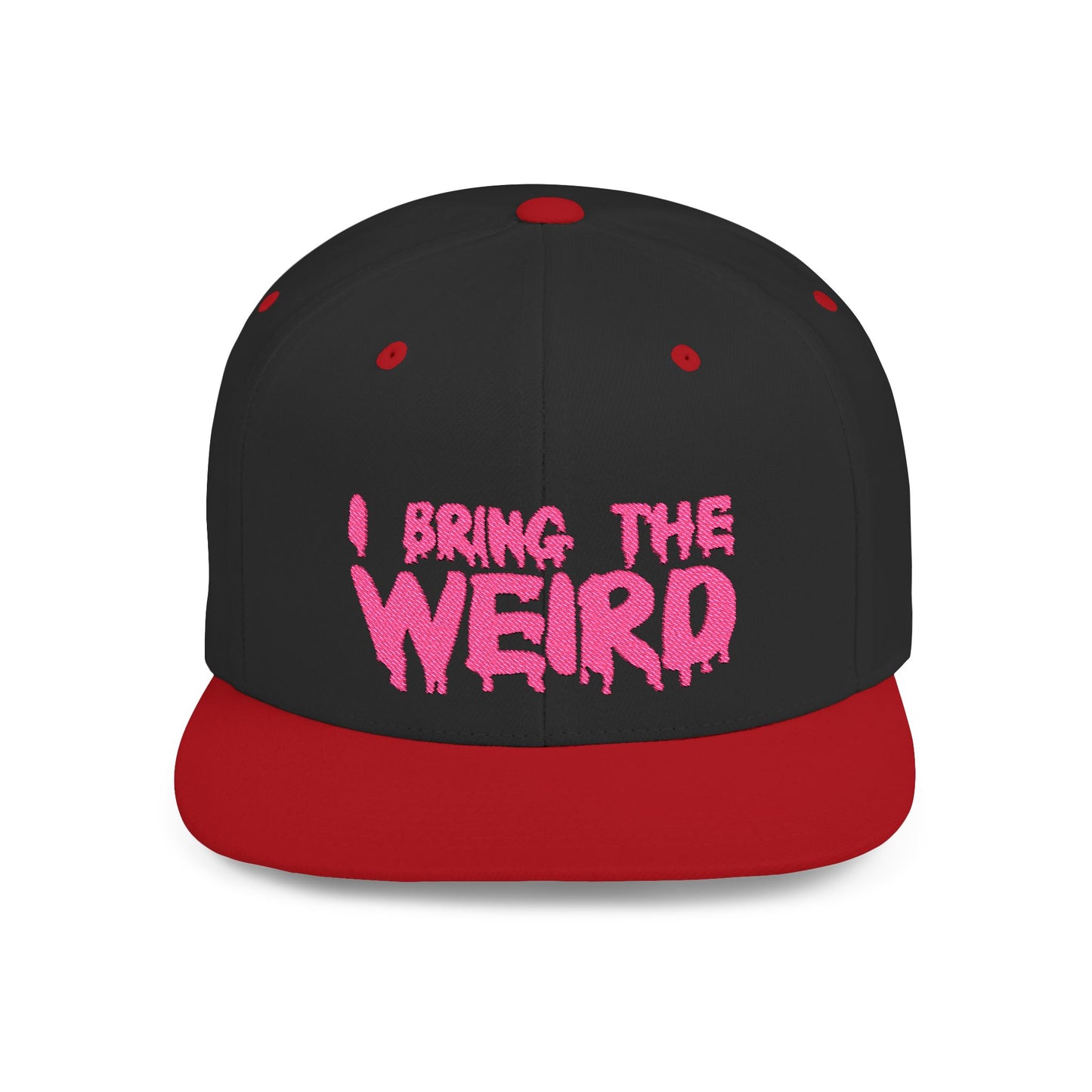 I BRING THE WEIRD Classic Flat Bill Trucker Cap - Pink