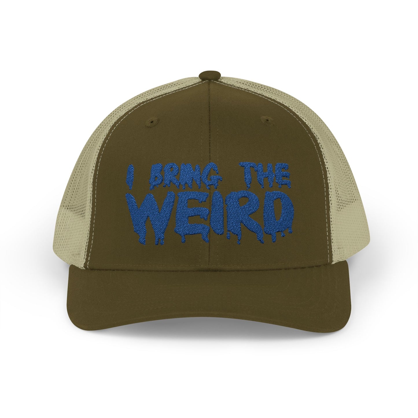 I BRING THE WEIRD Snapback Trucker Cap - Blue