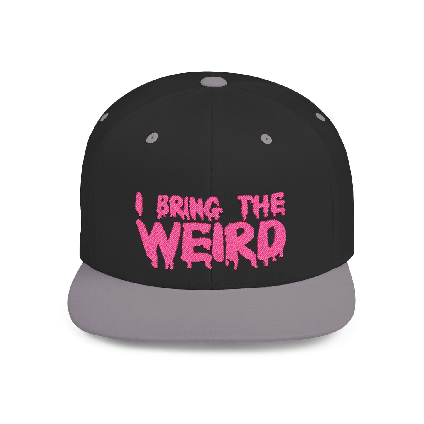 I BRING THE WEIRD Classic Flat Bill Trucker Cap - Pink