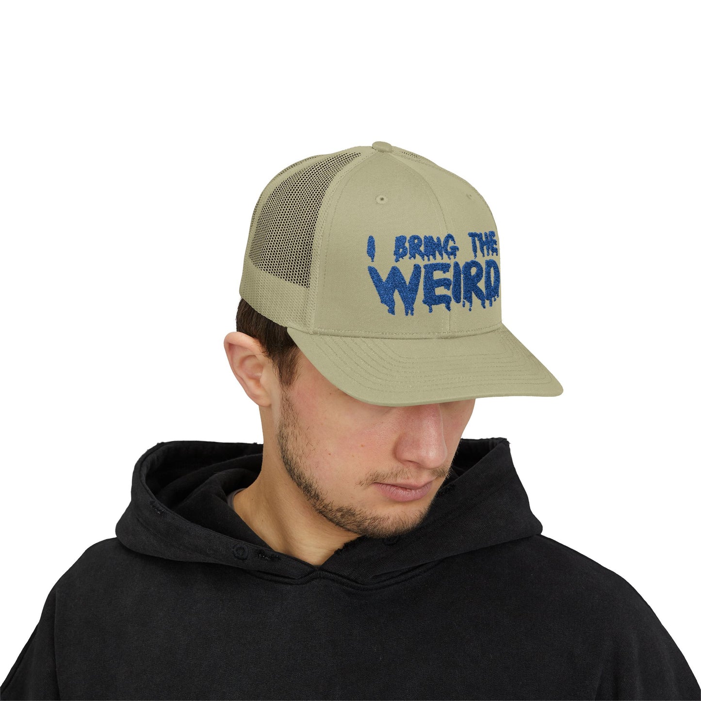 I BRING THE WEIRD Snapback Trucker Cap - Blue