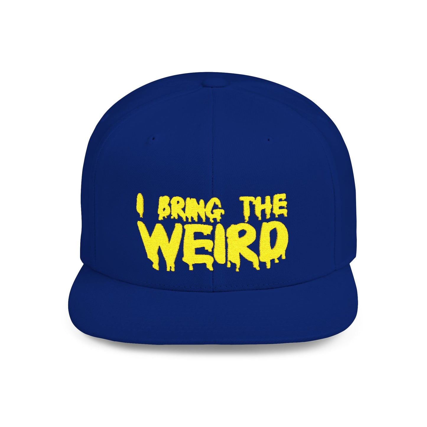 I BRING THE WEIRD Classic Flat Bill Trucker Cap - Yellow