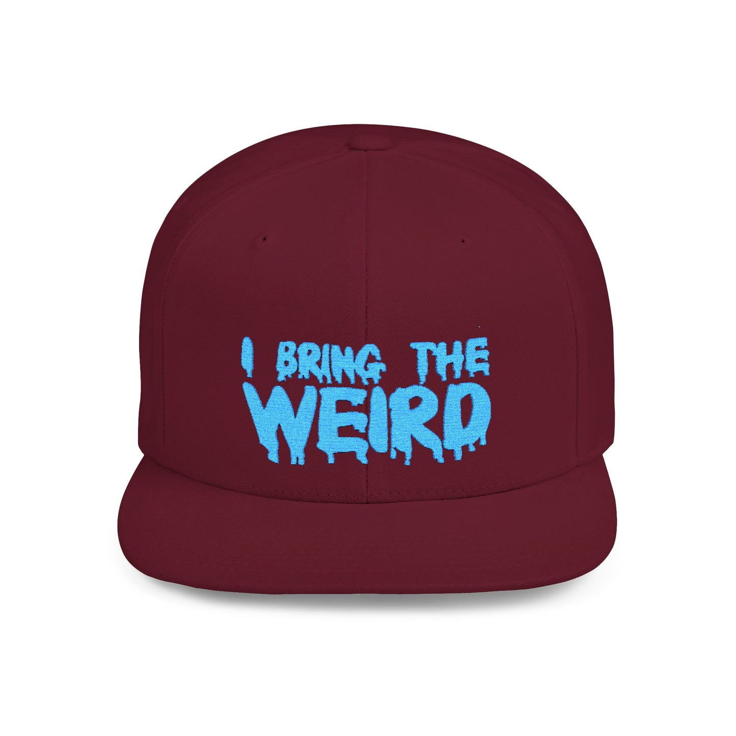 I BRING THE WEIRD Classic Flat Bill Trucker Cap - Teal