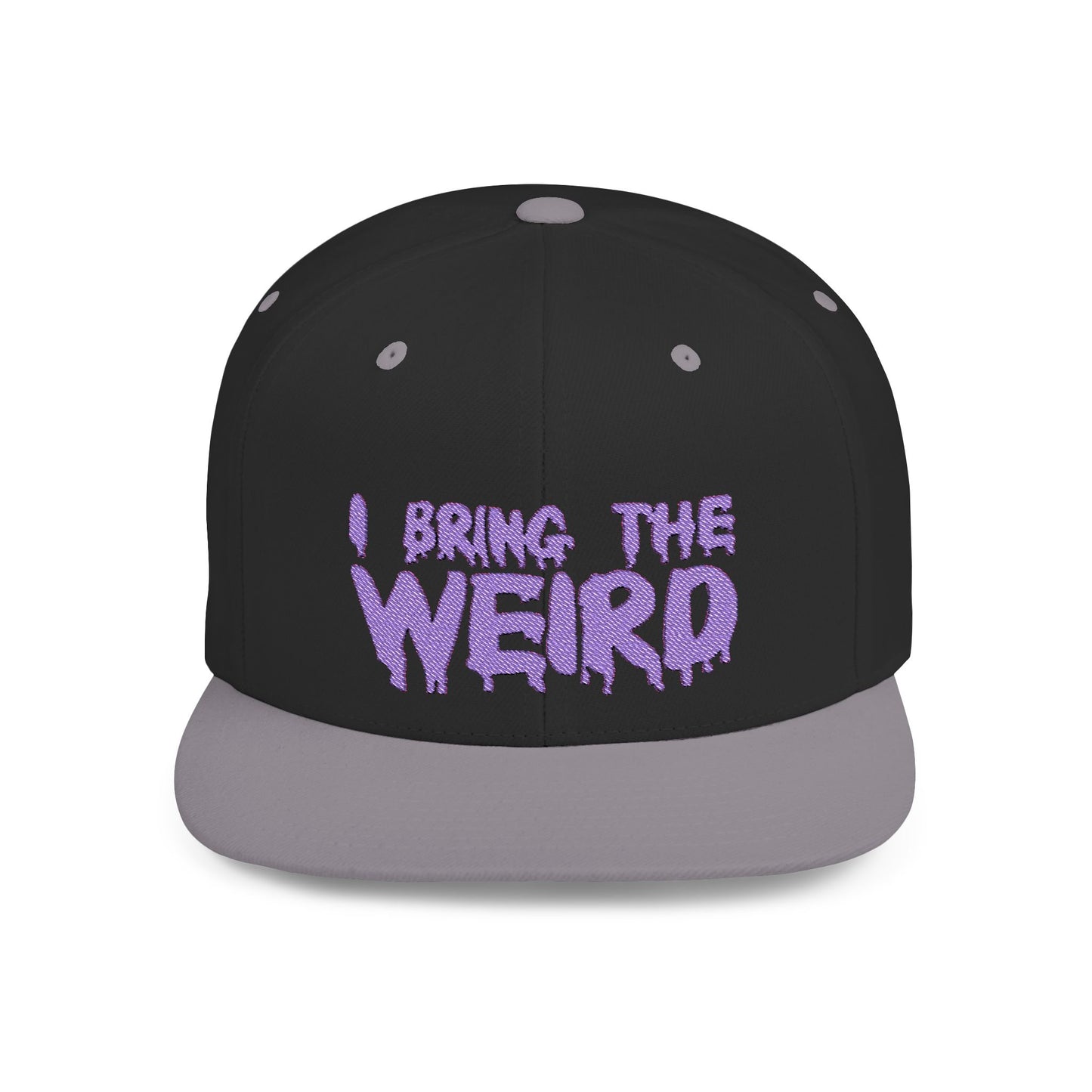 I BRING THE WEIRD Classic Flat Bill Trucker Cap - Purple