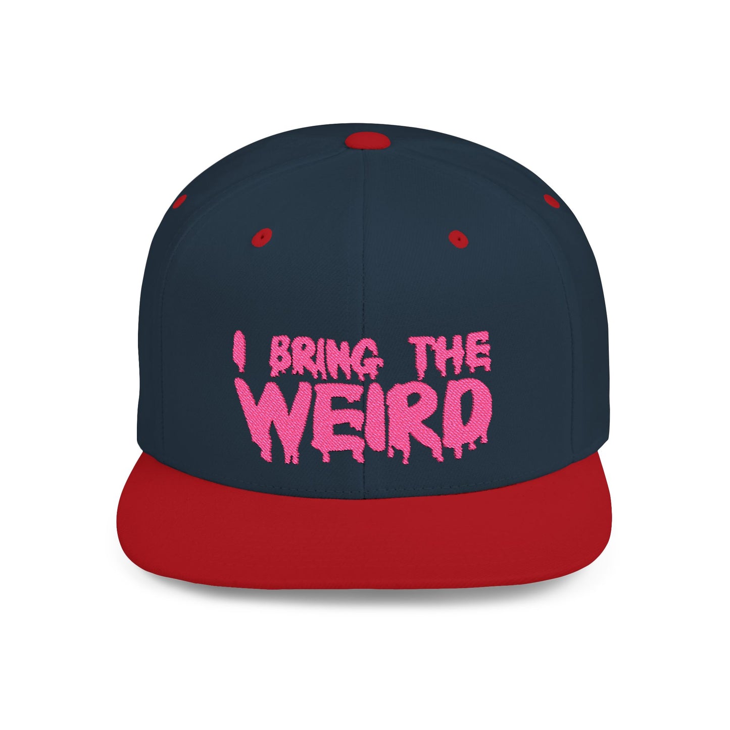 I BRING THE WEIRD Classic Flat Bill Trucker Cap - Pink