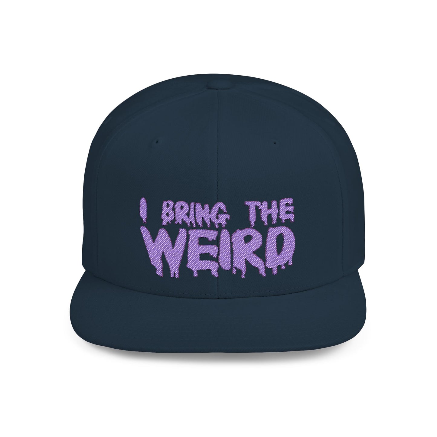 I BRING THE WEIRD Classic Flat Bill Trucker Cap - Purple
