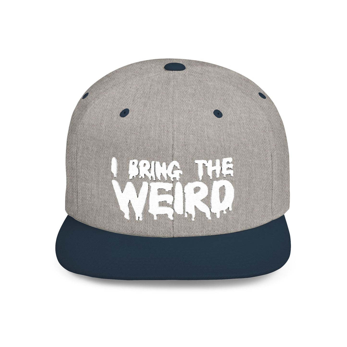 I BRING THE WEIRD Classic Flat Bill Trucker Cap - White
