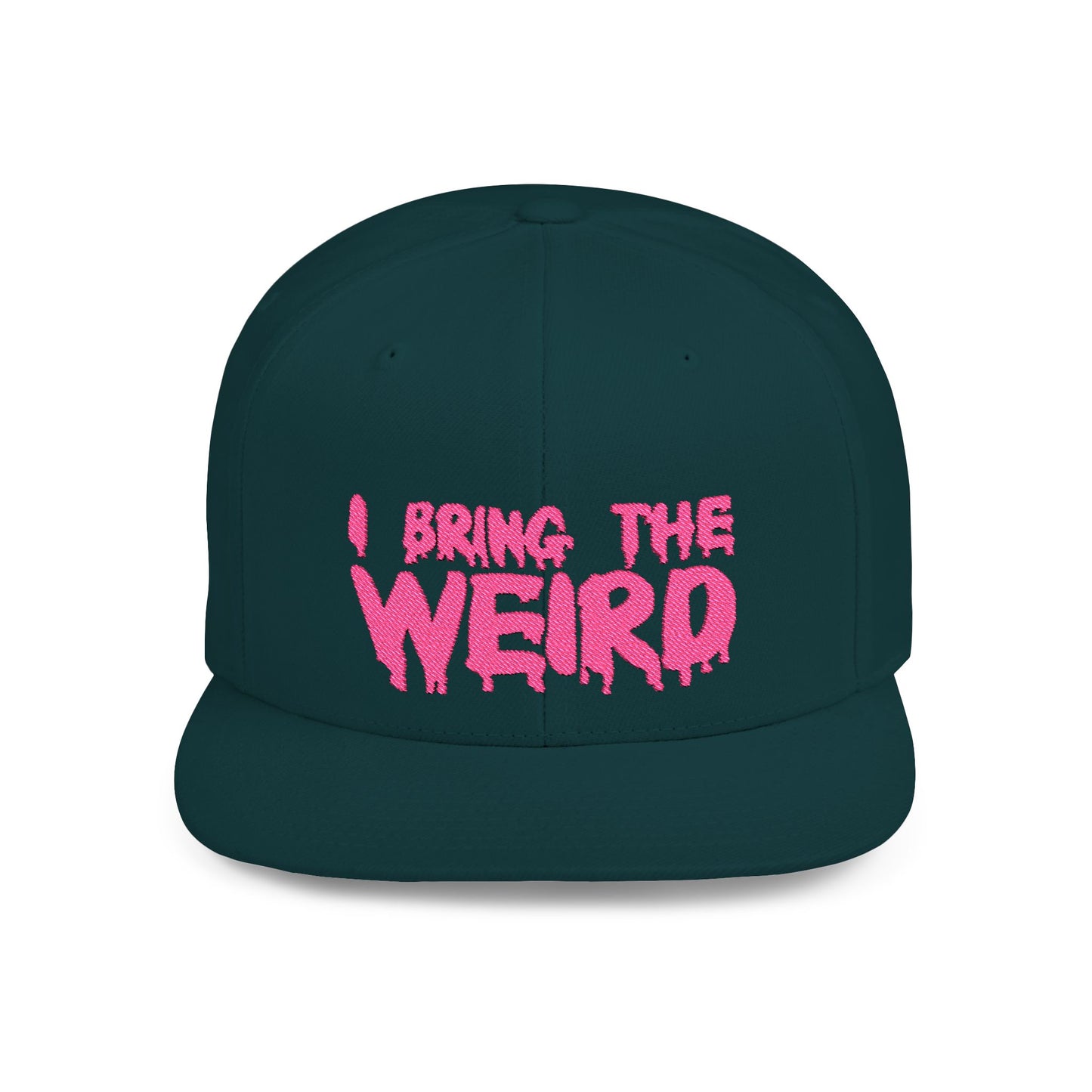 I BRING THE WEIRD Classic Flat Bill Trucker Cap - Pink