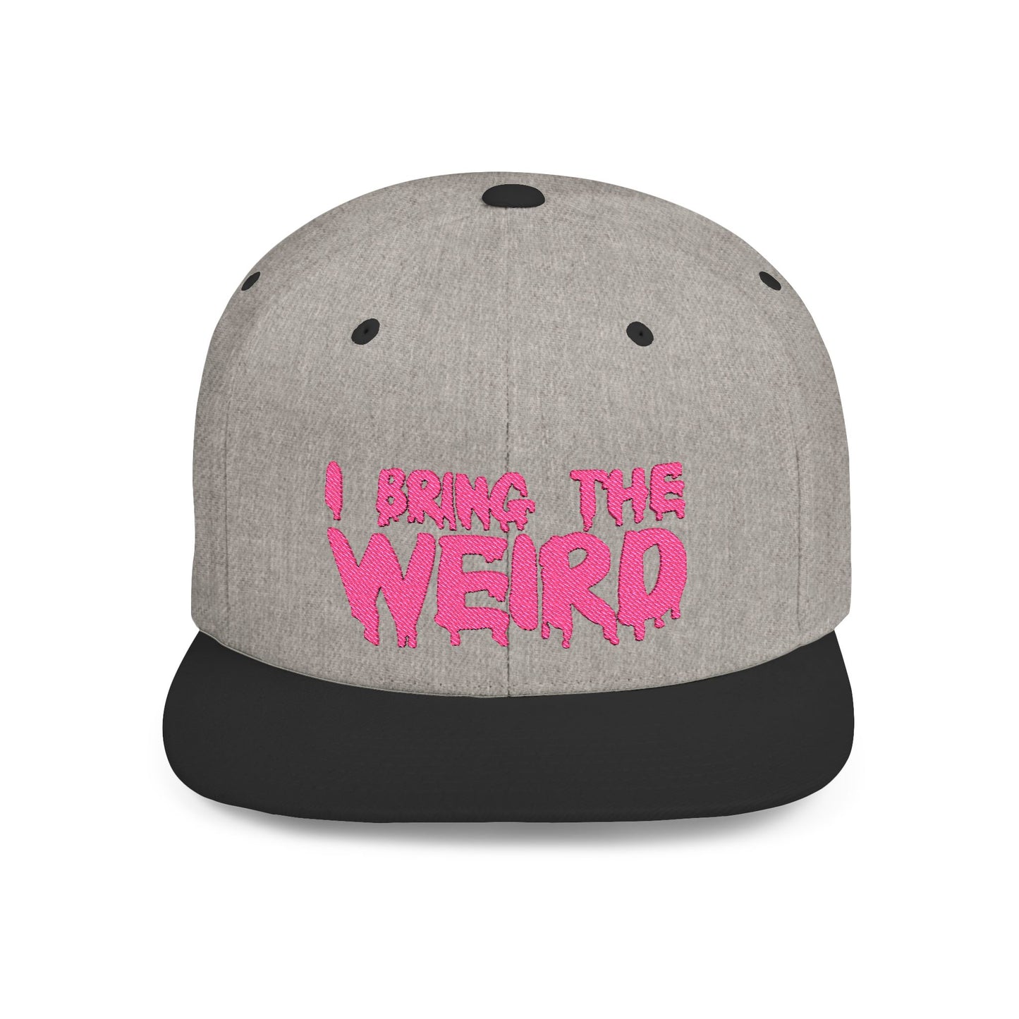 I BRING THE WEIRD Classic Flat Bill Trucker Cap - Pink