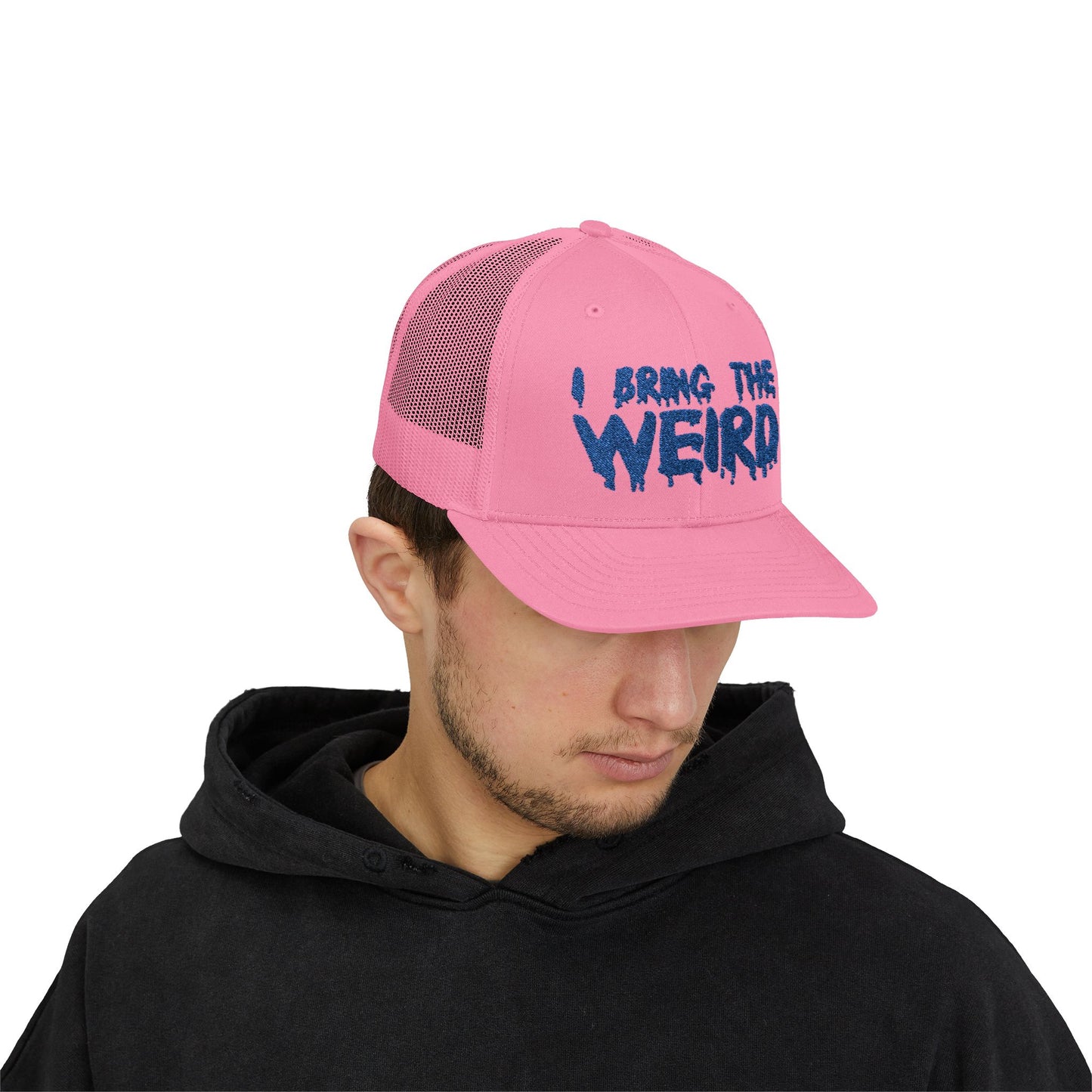 I BRING THE WEIRD Snapback Trucker Cap - Blue