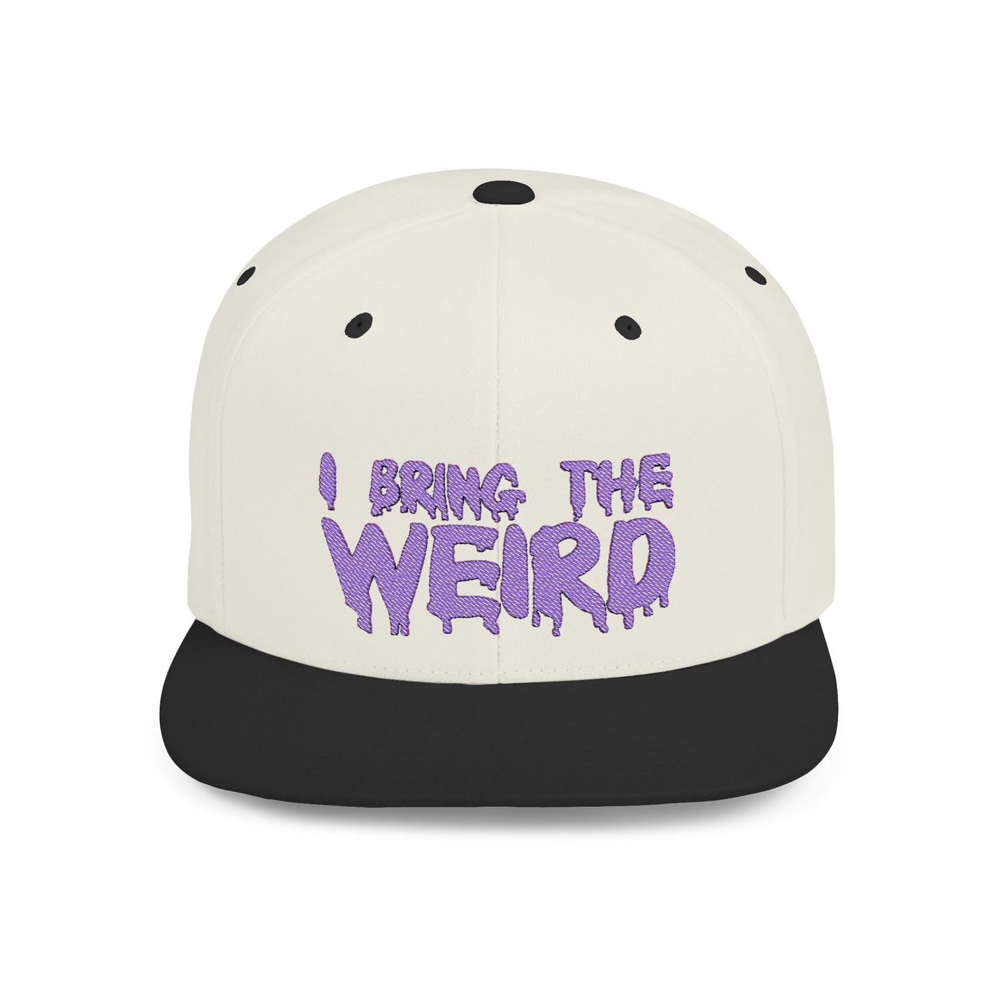 I BRING THE WEIRD Classic Flat Bill Trucker Cap - Purple